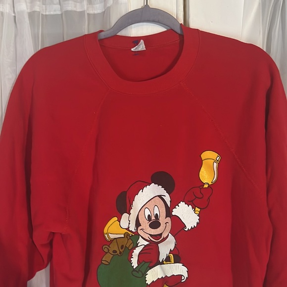 VINTAGE ARTEX DISNEY ST. MICKEY HOLIDAY SWEATSHIRT UNISEX LARGE MADE IN USA - Picture 3 of 10